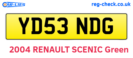 YD53NDG are the vehicle registration plates.