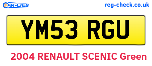 YM53RGU are the vehicle registration plates.