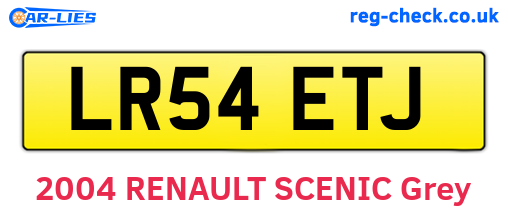 LR54ETJ are the vehicle registration plates.