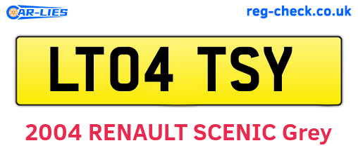 LT04TSY are the vehicle registration plates.