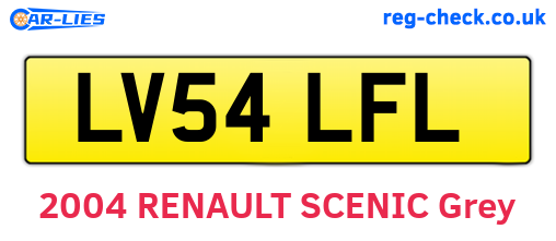 LV54LFL are the vehicle registration plates.