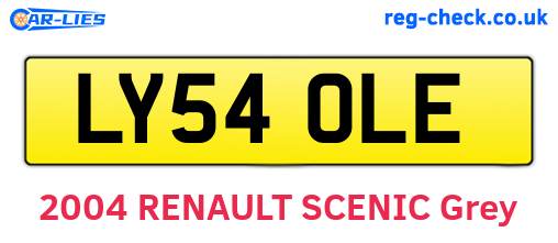 LY54OLE are the vehicle registration plates.