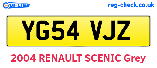 YG54VJZ are the vehicle registration plates.