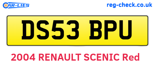 DS53BPU are the vehicle registration plates.