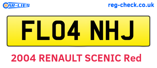 FL04NHJ are the vehicle registration plates.