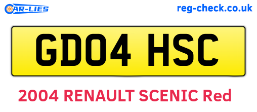GD04HSC are the vehicle registration plates.