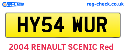 HY54WUR are the vehicle registration plates.