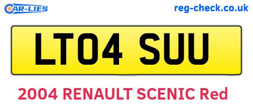 LT04SUU are the vehicle registration plates.