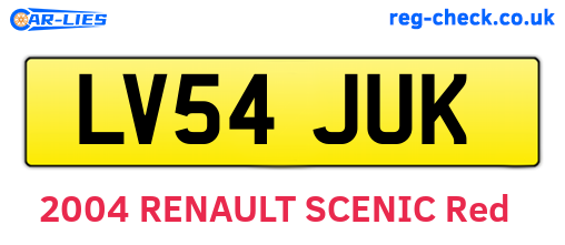 LV54JUK are the vehicle registration plates.