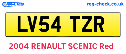 LV54TZR are the vehicle registration plates.
