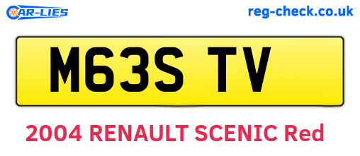M63STV are the vehicle registration plates.