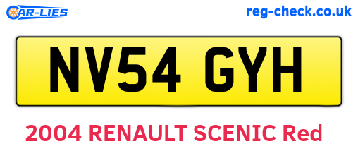 NV54GYH are the vehicle registration plates.