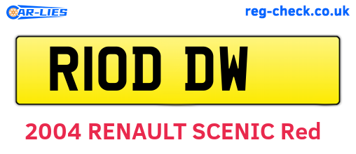 R10DDW are the vehicle registration plates.