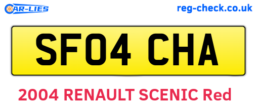 SF04CHA are the vehicle registration plates.