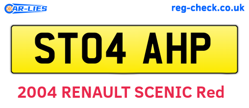 ST04AHP are the vehicle registration plates.