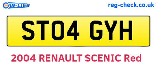 ST04GYH are the vehicle registration plates.