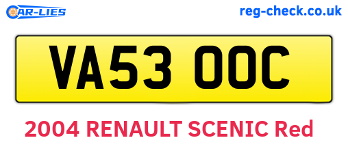 VA53OOC are the vehicle registration plates.