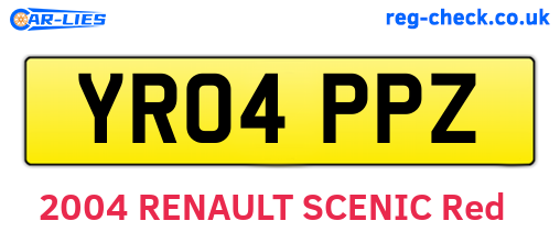 YR04PPZ are the vehicle registration plates.