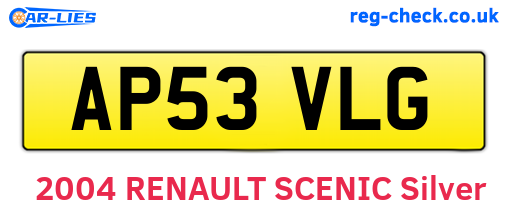 AP53VLG are the vehicle registration plates.