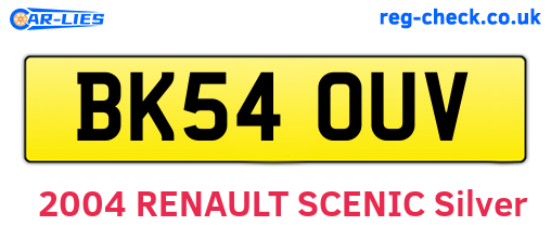 BK54OUV are the vehicle registration plates.