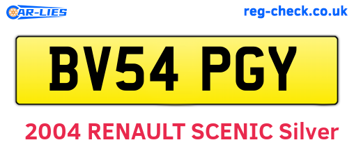 BV54PGY are the vehicle registration plates.