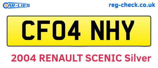 CF04NHY are the vehicle registration plates.