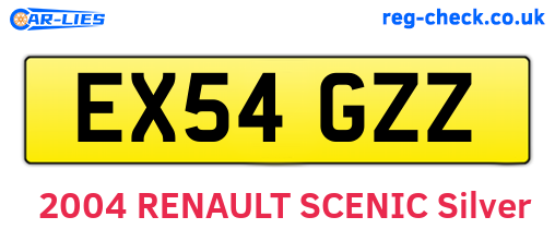 EX54GZZ are the vehicle registration plates.