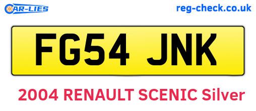 FG54JNK are the vehicle registration plates.