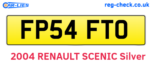 FP54FTO are the vehicle registration plates.