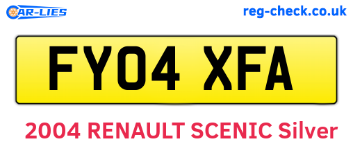 FY04XFA are the vehicle registration plates.