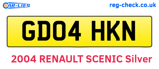 GD04HKN are the vehicle registration plates.