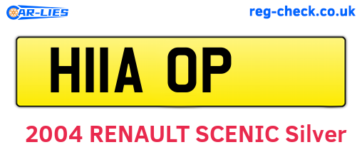 H11AOP are the vehicle registration plates.