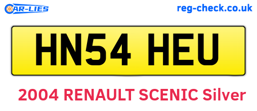 HN54HEU are the vehicle registration plates.