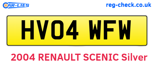 HV04WFW are the vehicle registration plates.