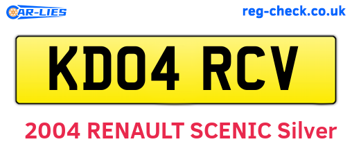 KD04RCV are the vehicle registration plates.