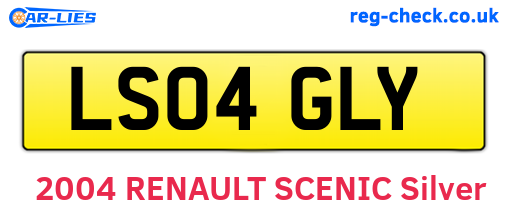 LS04GLY are the vehicle registration plates.