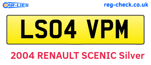 LS04VPM are the vehicle registration plates.