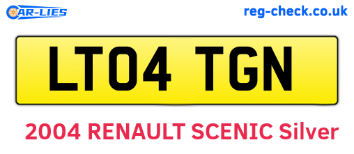 LT04TGN are the vehicle registration plates.