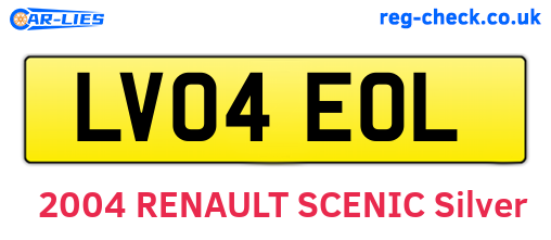 LV04EOL are the vehicle registration plates.