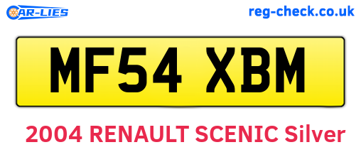 MF54XBM are the vehicle registration plates.