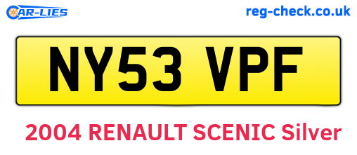 NY53VPF are the vehicle registration plates.