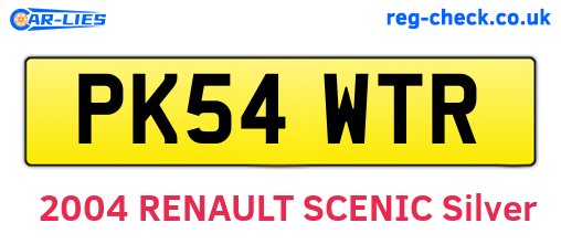PK54WTR are the vehicle registration plates.