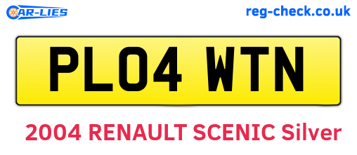 PL04WTN are the vehicle registration plates.
