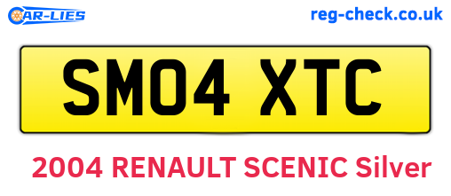 SM04XTC are the vehicle registration plates.