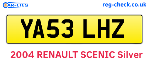 YA53LHZ are the vehicle registration plates.