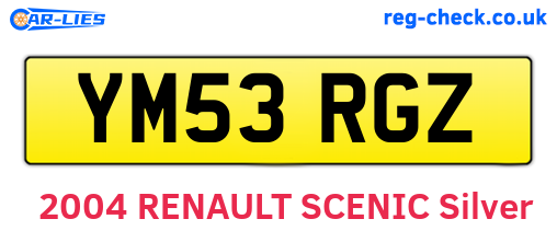 YM53RGZ are the vehicle registration plates.