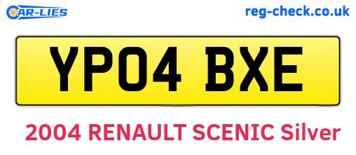 YP04BXE are the vehicle registration plates.