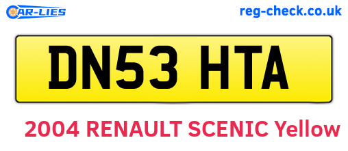 DN53HTA are the vehicle registration plates.