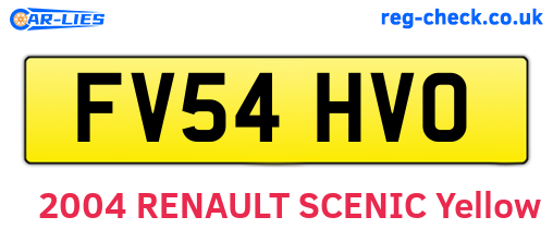 FV54HVO are the vehicle registration plates.