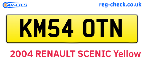 KM54OTN are the vehicle registration plates.